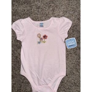 New Baby Girls Cherokee Vintage 6‎ Month Embroidered Bodysuit
